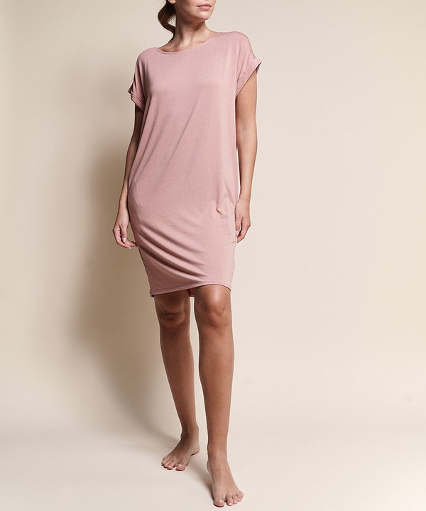 Bamboo Crop Dress With Pockets