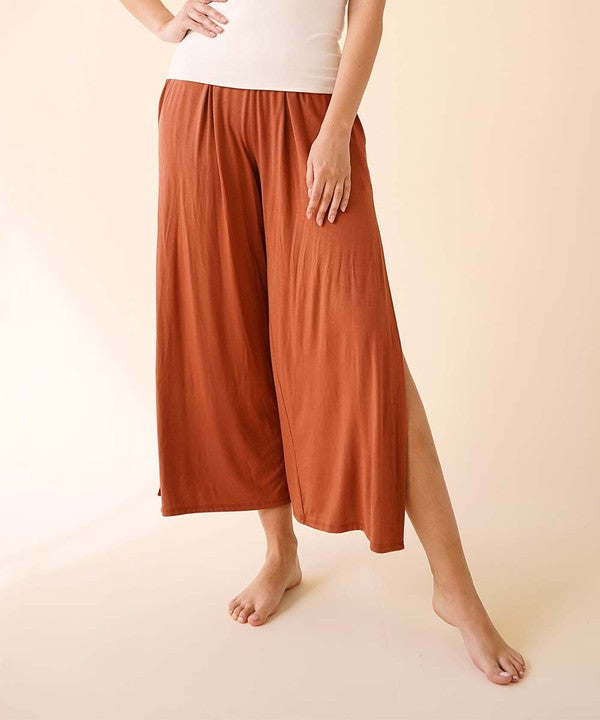Bamboo Ankle Length Split Pants