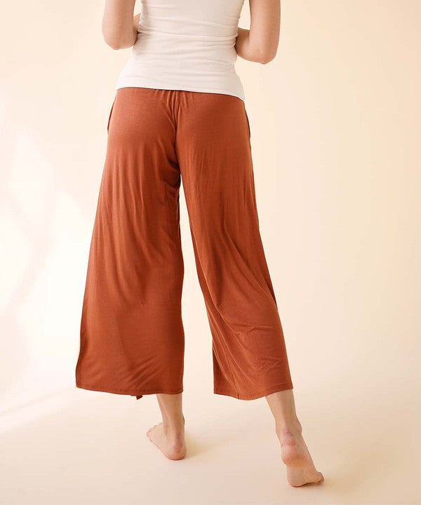 Bamboo Ankle Length Split Pants