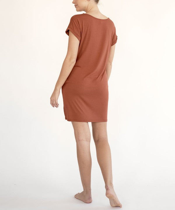 Bamboo Crop Dress With Pockets