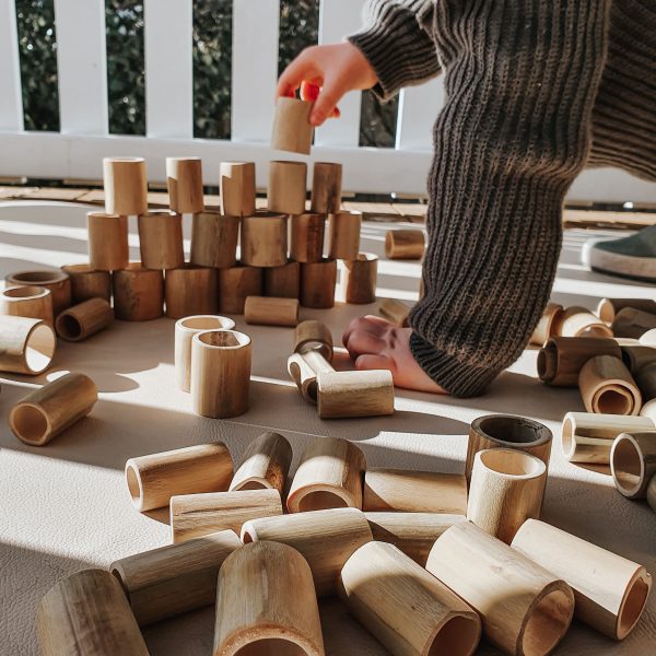 Bamboo Balancing Block Toys set of 100