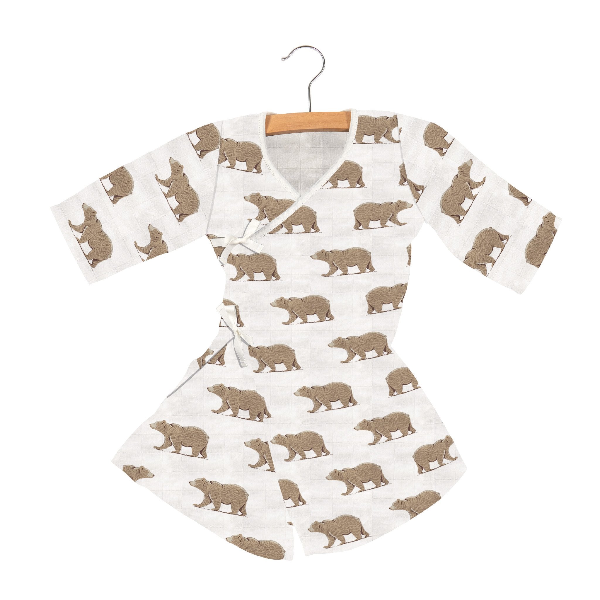 Goodnight Bear Bamboo Mini Wrap Dress