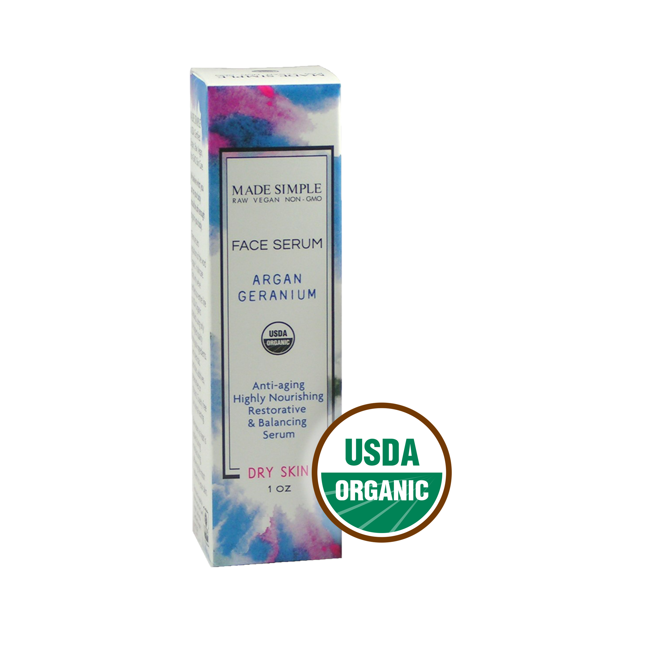 Certified Organic Vegan Argan Geranium Face Serum