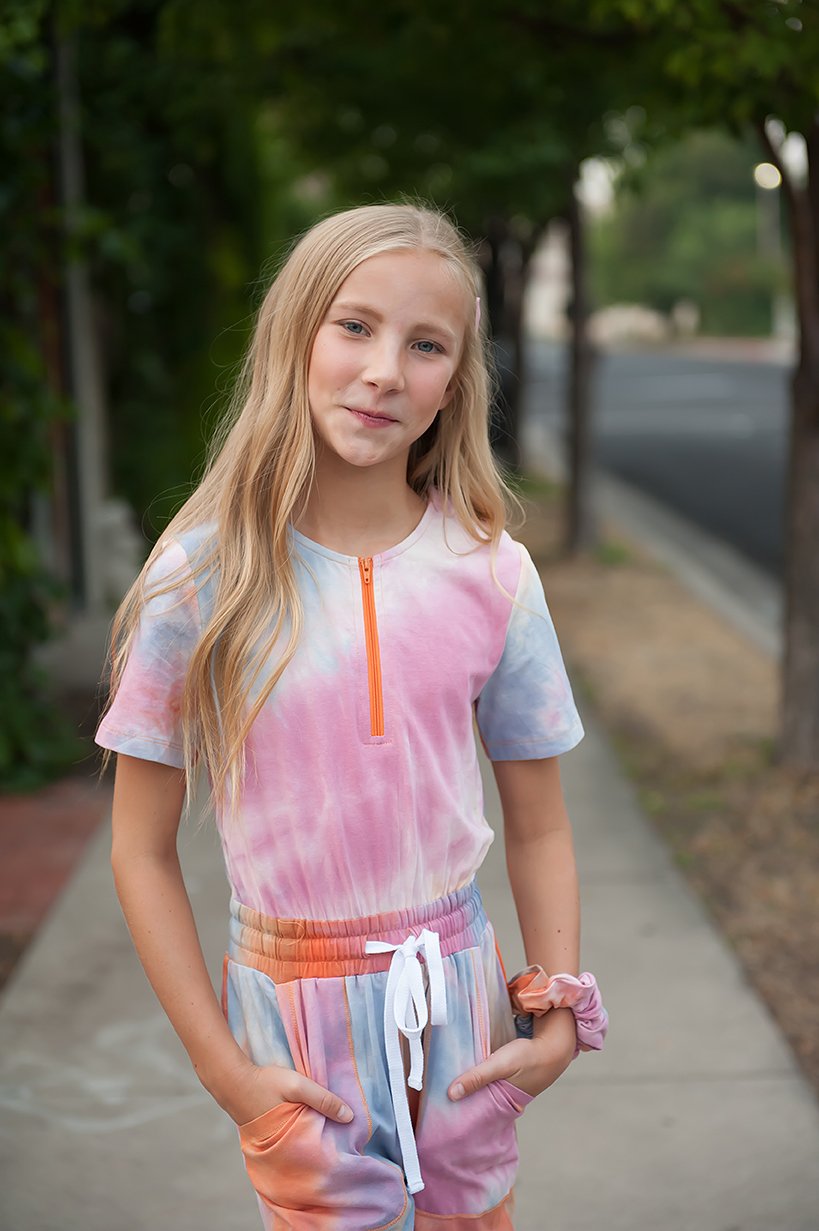 Tie Dye Jumpsuit in Cotton Candy