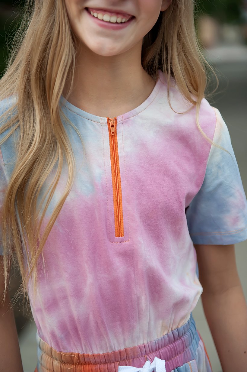 Tie Dye Jumpsuit in Cotton Candy