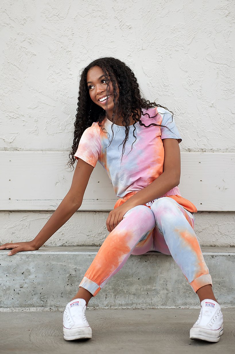 Tie Dye Jumpsuit in Cotton Candy