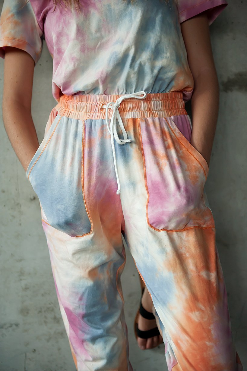 Tie Dye Jumpsuit in Cotton Candy