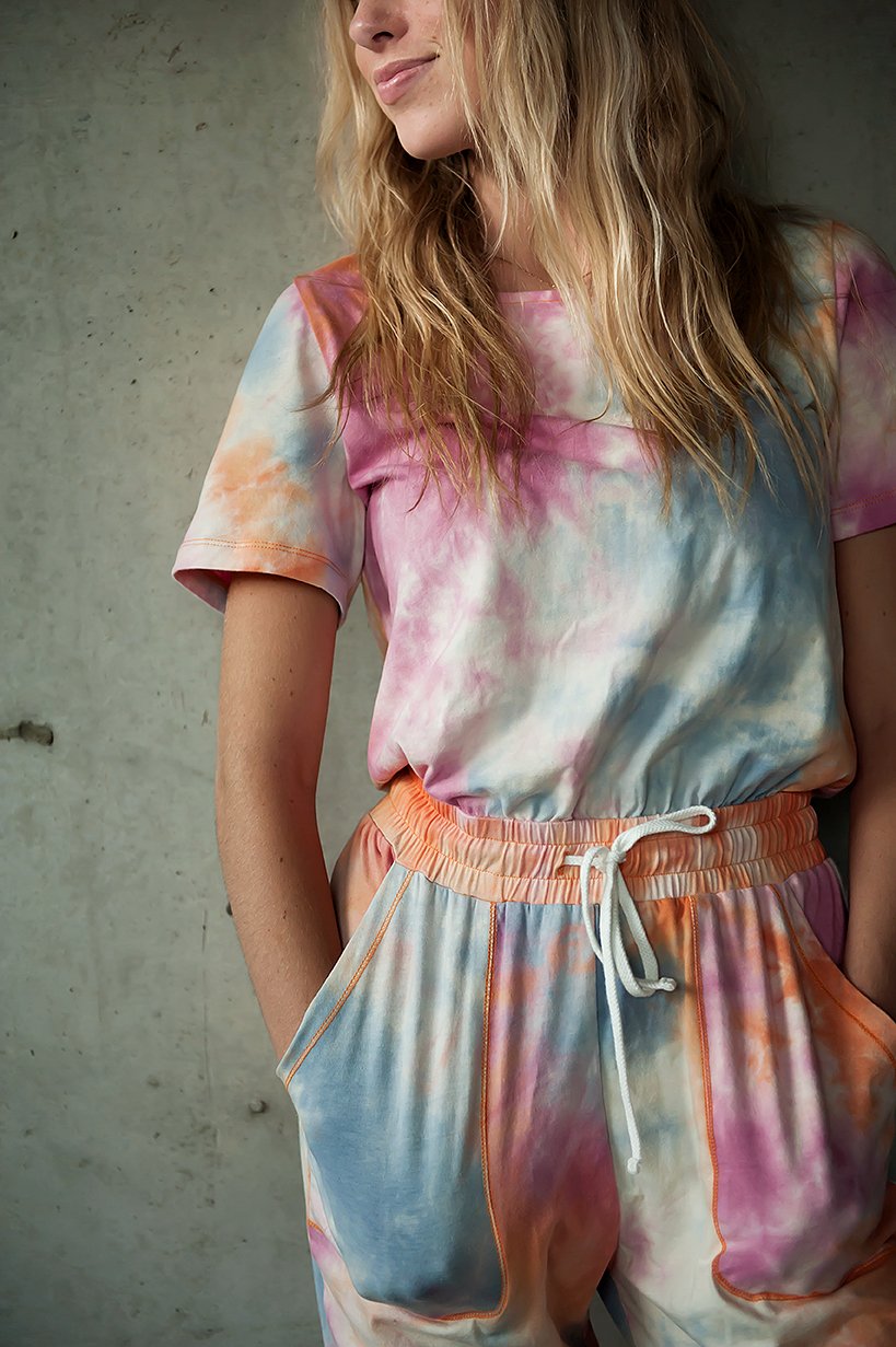 Tie Dye Jumpsuit in Cotton Candy