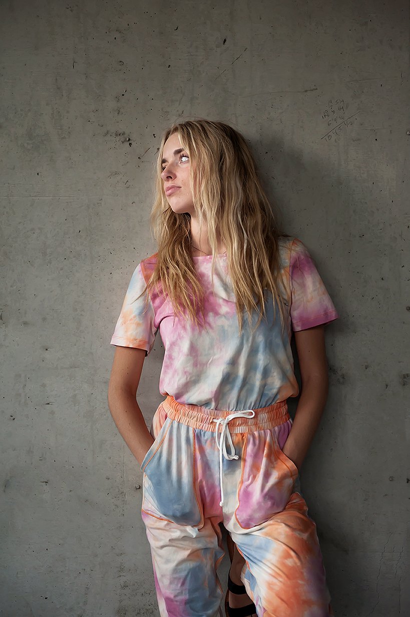 Tie Dye Jumpsuit in Cotton Candy