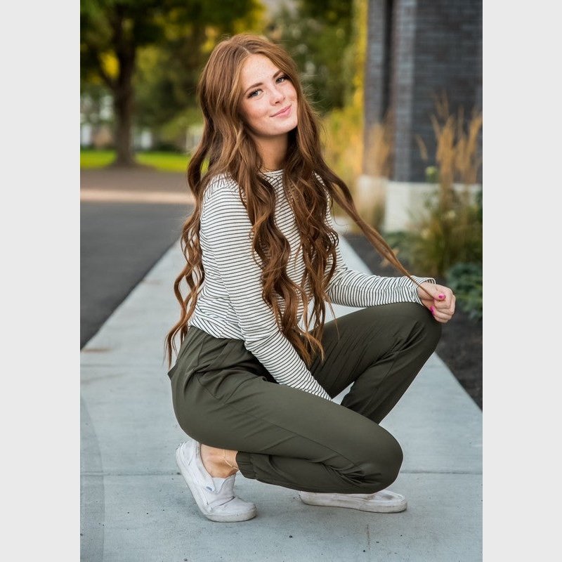 Magic Mid-weight Joggers in Moss Green - Vegan Indulgence