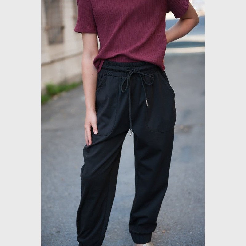 Magic Mid-weight Joggers in Black - Vegan Indulgence