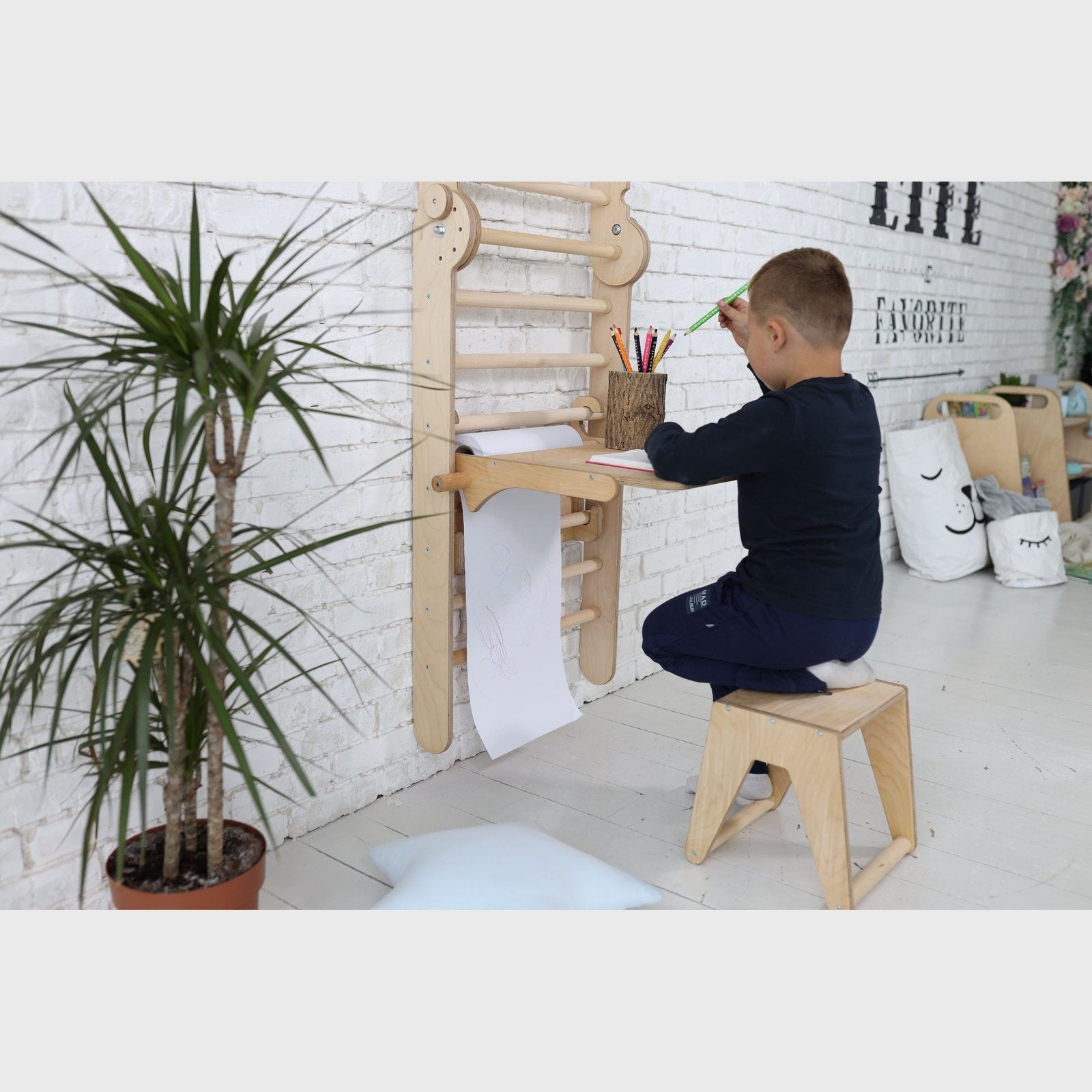 Triangle Ladder with Art Addition – for Toddlers - Vegan Indulgence
