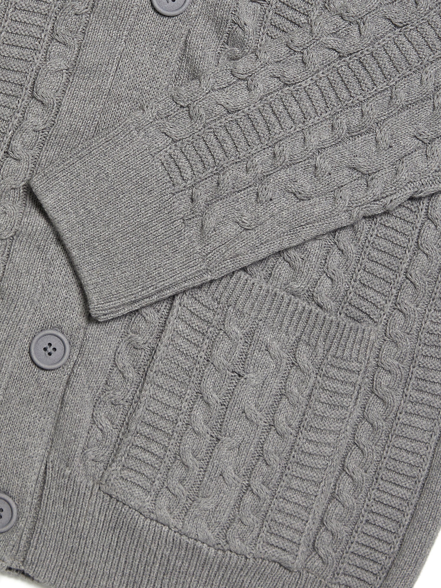 Chunky Button Up Knitted Cardigan - Vegan Indulgence