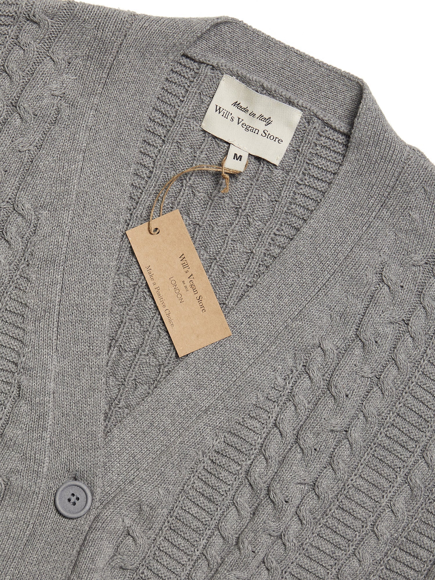 Chunky Button Up Knitted Cardigan - Vegan Indulgence