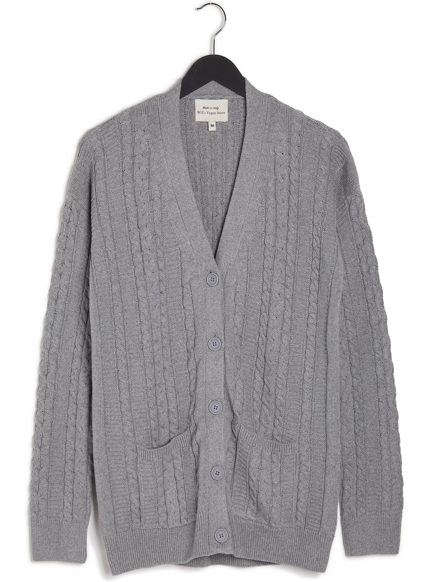 Chunky Button Up Knitted Cardigan - Vegan Indulgence