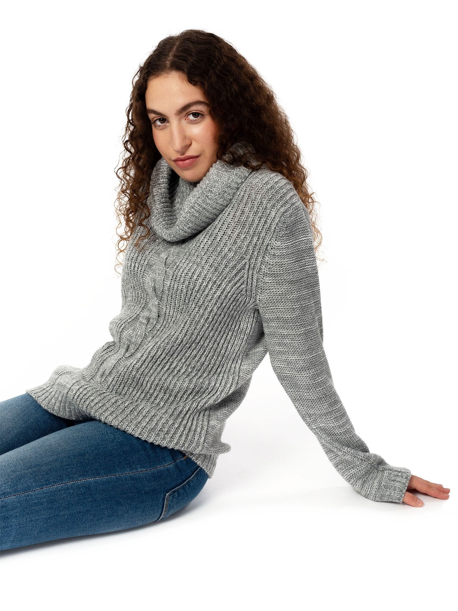 Cable Knit Roll Neck - Vegan Indulgence