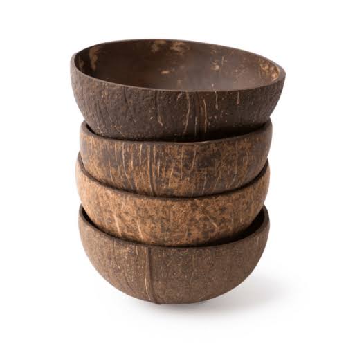 Handmade Coconut Bowls (Set of 4) - Vegan Indulgence