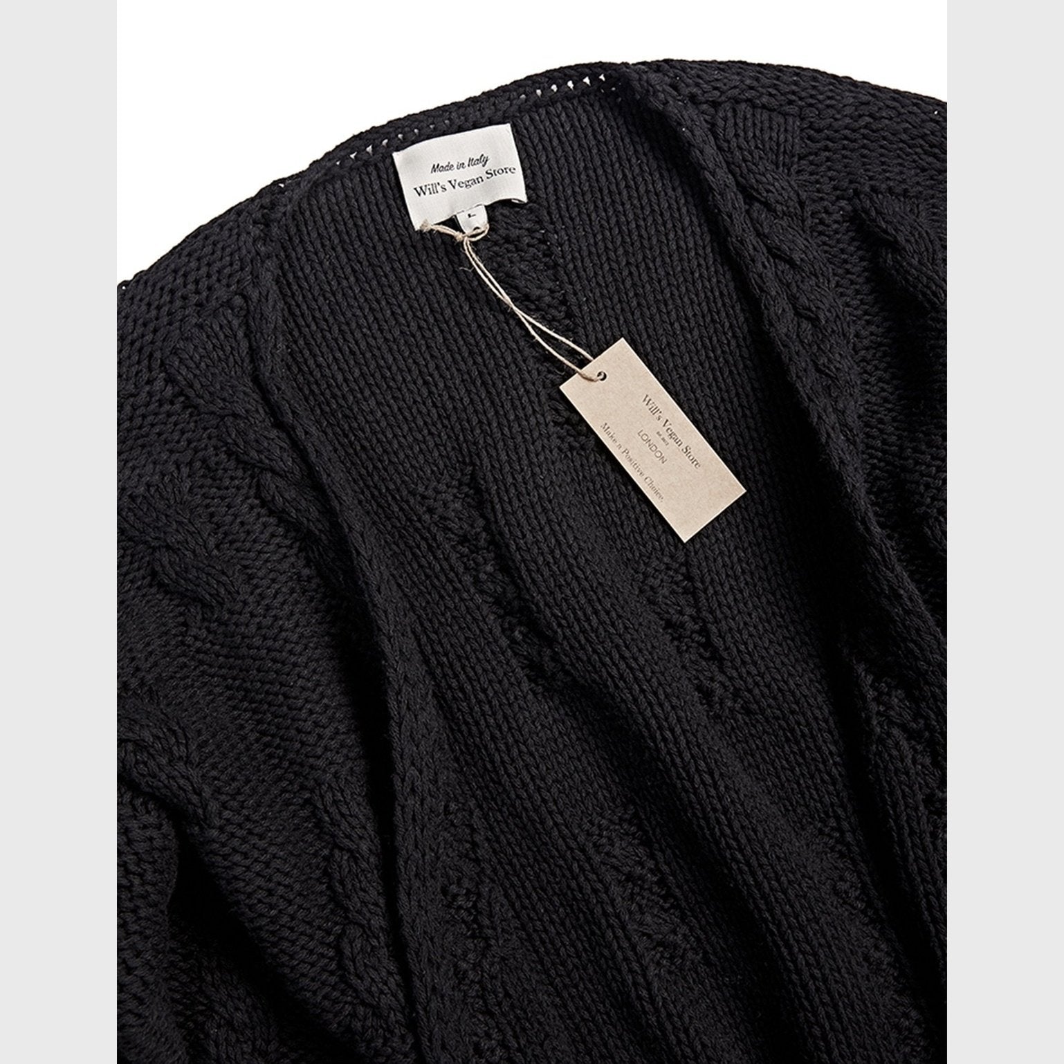 Recycled Chunky Knit Cardigan - Vegan Indulgence