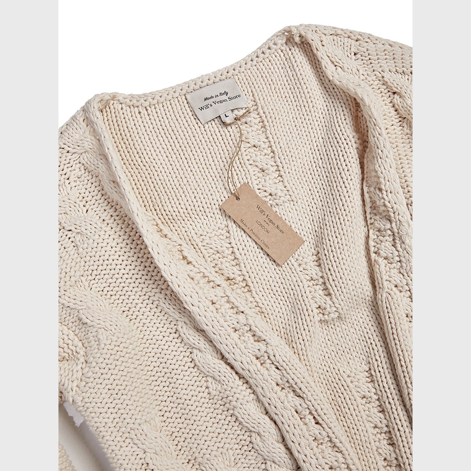 Recycled Chunky Knit Cardigan - Vegan Indulgence