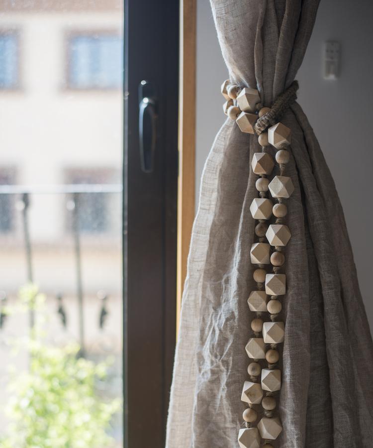 Solid Wood Handmade Rustic Curtain Tiebacks