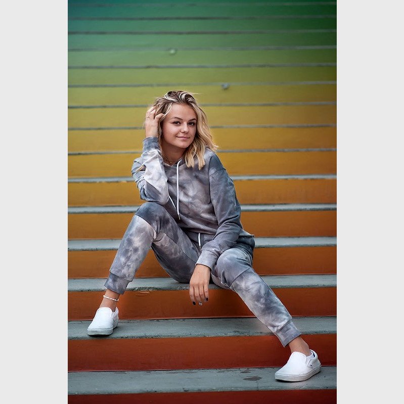 Kesley Tie Dye Joggers in Grey - Vegan Indulgence