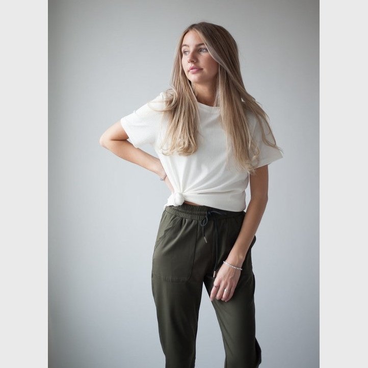 Magic Mid-weight Joggers in Moss Green - Vegan Indulgence