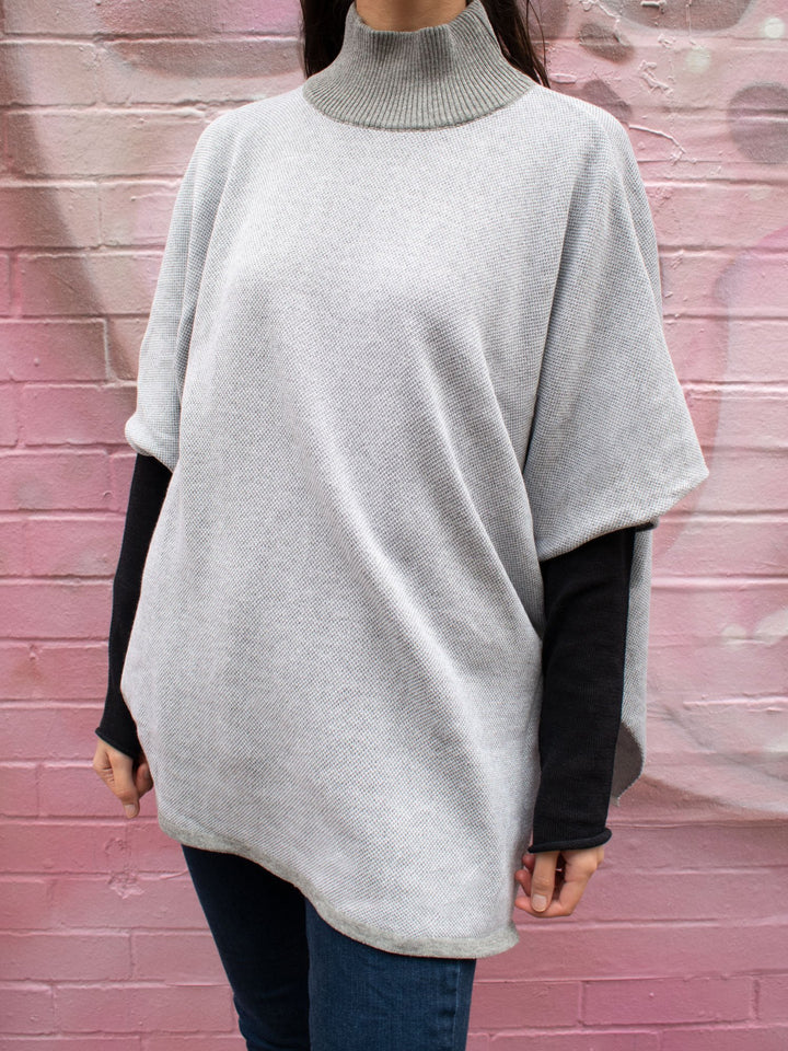 Recycled Knit Poncho - Vegan Indulgence